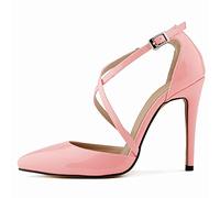 WQHPLMD Women's Crisscross Strap Stiletto Heels Pointed Toe Dress Shoes Closed Toe High Heel Ankle Strap Pumps Strappy Office Shoes Origin China