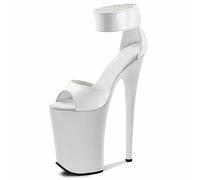 WQHPLMD Women's Platform Stilettos High Heel Sandals Ankle Strap Open Toe Heeled Shoes for Wedding Party Evening Origin China