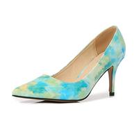 WQHPLMD Women's Pumps Color Pointy Slip On Stiletto Shoes Shallow Mouth Closed Toe High Heel Sandals Shoe Suitable for Dinner Dress Casual Career