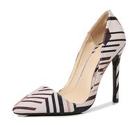 WQHPLMD Women's Pumps Pointy Slip On High Heel Color Matching Shallow Mouth Stiletto Shoes Suitable for Casual Wedding Reception Etiquette Bride