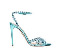 WQHPLMD Women's Round Open Toe Pumps Ankle Strap Stilettos Dressy Sandals Shoes 9cm