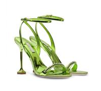 WQHPLMD Women's Stiletto Pearls Sandals Square Peep Toe Pumps Bride Wedding Party Dress Shoes 11cm