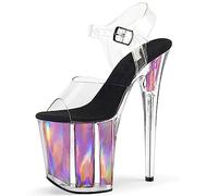 WQHPLMD Women's Stiletto Platform Party Sandals Peep Toe Ankel Strap Sandal Shoes for Wedding Dress Clear Pumps Sandals Origin China