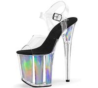 WQHPLMD Women's Stiletto Platform Party Sandals Peep Toe Ankel Strap Sandal Shoes for Wedding Dress Clear Pumps Sandals Origin China