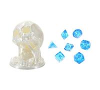 wqibq Tour à Dés Squelette - Accessoire de Jeu Effrayant pour Jeux DEE Rôle ou dei Société - Design Crâne Macabre pours Halloween, Donjons et Dragons, Plateau Geek