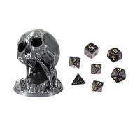 wqibq Tour à Dés Squelette - Accessoire de Jeu Effrayant pour Jeux DEE Rôle ou dei Société - Design Crâne Macabre pours Halloween, Donjons et Dragons, Plateau Geek
