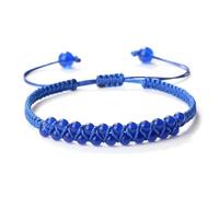 Wqishinuanyang Pulsera de calcedonia de doble fila para mujeres y hombres, 4 mm, cuerda trenzada de piedra natural, hecha a mano, ajustable, Piedra Cuero