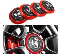 WQIUTT 4 Piezas Coche Tapas Centrales para Fiat 500 Abarth 133mm, Tapabujes Rueda Centro Tapa Llantas Polvo Herrumbre Impermeable Neumáticos Llantas