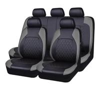 WQIUTT 9 Piezas Cuero Coche Juegos Cubreasientos para Citroen Xsara Picasso,5 Plazas Fundas Asiento Impermeables Transpirabilidad Interior Accesorios,Grey