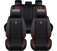 WQIUTT 9 Piezas Cuero Coche Juegos Cubreasientos para Hyundai Tucson 2000-2025,5 Plazas Fundas Asiento Impermeables Transpirabilidad Interior Accesorios,Coffee-Standard_Set