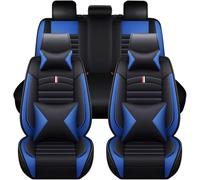 WQIUTT 9 Piezas Cuero Coche Juegos Cubreasientos para Hyundai Tucson 2000-2025,5 Plazas Fundas Asiento Impermeables Transpirabilidad Interior Accesorios,Blue-Luxurious_Set