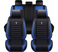 WQIUTT 9 Piezas Cuero Coche Juegos Cubreasientos para Hyundai Tucson 2000-2025,5 Plazas Fundas Asiento Impermeables Transpirabilidad Interior Accesorios,Blue-Standard_Set