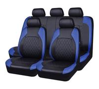 WQIUTT 9 Piezas Cuero Coche Juegos Cubreasientos para Jaguar X-Type 2001 2002 2003 2004 2005 2006 2007 2008 2009,5 Plazas Fundas Asiento Impermeables Transpirabilidad Interior Accesorios,Blue