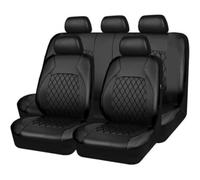 WQIUTT 9 Piezas Cuero Coche Juegos Cubreasientos para Renault Clio 5 2019 2020 2021 2022 2023 2024,5 Plazas Fundas Asiento Impermeables Transpirabilidad Interior Accesorios,Black