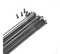 WQJZTX 10 pezones libres pilar en J Bend TB2015 para radios de bicicleta ultraligeros 14G 2.0 mm, gancho en J de acero inoxidable negro, 250 mm-306 mm de longitud, piezas de radios de bicicleta de