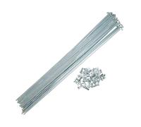 WQJZTX 36 radios de acero de 14G J Bend para bicicleta, radios de acero de 254 mm, 260 mm, 266 mm, 274 mm, 287 mm, 294 mm, 244 mm, 257 mm, 263 mm, radios de ciclo con pezones (36 unidades - 297 mm)