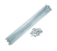 WQJZTX 36 radios de acero de 14G J Bend para bicicleta, radios de acero de 254 mm, 260 mm, 266 mm, 274 mm, 287 mm, 294 mm, 244 mm, 257 mm, 263 mm, radios de ciclo con pezones (36 unidades - 287 mm)