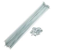 WQJZTX 36 radios de acero de 14G J Bend para bicicleta, radios de acero de 254 mm, 260 mm, 266 mm, 274 mm, 287 mm, 294 mm, 244 mm, 257 mm, 263 mm, radios de ciclo con pezones (36 unidades - 294 mm)