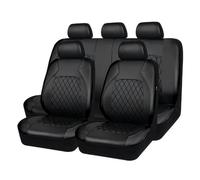 WQLTTFC 9 Piezas Funda Coche Asiento para Renault Kangoo Express Maxi 2013-2019 2020 2021, Cuero Juegos de Cubreasientos Impermeable Protector Funda Asiento Accesorios Interior,Black