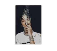 WQMP Póster de lienzo de cantante Rihanna para decoración de dormitorio, oficina, habitación, regalo, 30 x 45 cm
