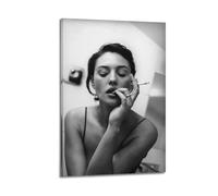 WQMP Póster de Monica Bellucci para pared, lienzo estético, póster vintage de música y películas, pintura decorativa para sala de estar, dormitorio, 20 x 30 cm, estilo marco