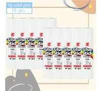 WQN Paquete de 10 Barras de Pegamento Premium, con Viscosidad, Sin Formaldehído, No , que Proporciona una Aplicación y Uniforme en el Papel, Ideal para Material Escolar