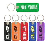 WQNMY Llavero personalizado, etiquetas para llaves con texto/número bordado a doble cara, llaveros para habitaciones, bicicletas, automóviles, motocicletas, regalo personalizado (Tipo 5)