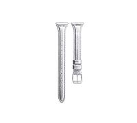 WQOTHHZR CAREG 20 mm 22 mm Slim Genuine Band Correa de cuero for Samsung Galaxy Watch Active 2 Compatible con Watch3 41mm / Gear Sport Wamkand Accesorios Durable(7 Silver,22mm)