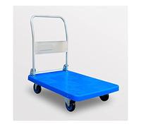 WQPMNYG Carretilla con Ruedas de plástico con Plataforma y asa metálica Plegable para Transportar artículos del hogar, Equipaje de PC, carretillas de Mano (Mute3)