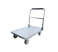 WQPMNYG Carretilla de Plataforma de Acero Inoxidable con Capacidad de Carga Resistente, Plataforma con asa Plegable y Ruedas giratorias silenciosas para Mover Plataformas de Servicio Pesado, 20