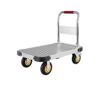 WQPMNYG Carretilla de Plataforma de Acero Resistente con Ruedas, carretillas manuales de Plataforma Plegables, camión de Plataforma Plegable de Placa de Acero, Carrito pequeño, camión de Plataforma