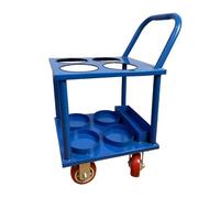 WQPMNYG Carro Doble para Cilindros de oxígeno, Carro rodante de Metal Ligero con Ruedas para Tanques de oxígeno de 8 a 15 litros, Estante de Almacenamiento de Cilindros de Alta Resistencia para Alma