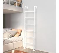 WQPMNYG Escalera de Hierro Forjado Blanca de Pared para Camas Altas de 1,2 a 2,4 m de Altura, Escalera de Emergencia para Ventana de 220 cm/87 Pulgadas