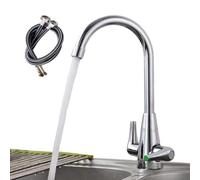 WQPMNYG Grifo de Cocina de Doble manija - Grifo para Fregadero de Camping al Aire Libre para Bar en casa o baño Industrial - Elegante, fácil de Instalar, Cocina y Uso en e