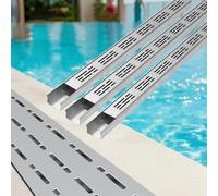 WQPMNYG Kit de canaletas de Drenaje de Acero Inoxidable: Sistema de Zanja de Alta Resistencia para un Drenaje eficiente de Piscinas, Jardines y Patios. Resistente a la corrosión y de fácil instalaci