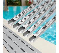 WQPMNYG Kit de Drenaje de Canal de Acero Inoxidable: solución de Drenaje de Zanja Duradera para un Drenaje eficiente de Piscinas, Jardines y Patios. Sistema de gestión de Agua Exterior de Alta resis