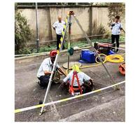 WQPMNYG Kit de trípode para Espacios confinados, trípode de Rescate de Emergencia con cabrestante y Dispositivo de protección contra caídas, Sistema de trípode de elevación para Espacios c
