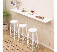 WQPMNYG Mesa de Comedor de Pared, Escritorio de Cocina Plegable, Mesa de Bar Que Ahorra Espacio, Mesa de Pared Plegable con Sistema de Clic, Mueble versátil para la Oficina en casa (Blanco, 90x30cm)