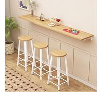 WQPMNYG Mesa de Comedor de Pared, Escritorio de Cocina Plegable, Mesa de Bar Que Ahorra Espacio, Mesa de Pared Plegable con Sistema de Clic para múltiples usos, Color Beige, 90x30cm - Ideal para ESP