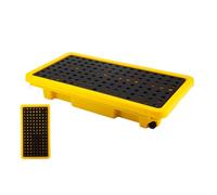 WQPMNYG Plataforma de contención de derrames con Bandeja antifugas y Salida de Drenaje, paletas modulares apilables para la gestión de Fugas en contenedores Secundarios de petróleo y Barri