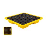 WQPMNYG Plataforma de contención de derrames con Bandeja antifugas y Salida de Drenaje, paletas modulares apilables para la gestión de Fugas en contenedores Secundarios de petróleo y Barri