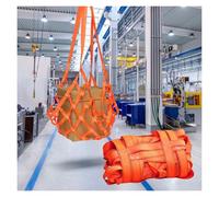 WQPMNYG Redes de elevación, Correas de elevación Naranjas, Almohadilla de elevación de Carga de 3,3 a 13 pies para construcción, almacén, fábrica, ferrocarril - Red de elevación Cuadrada d