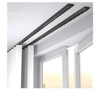 WQPMNYG Riel para Cortinas de Techo de Alta Resistencia - Barras para Cortinas Negras de 5 m para duchas y separadores de ambientes - Diseño Elegante y versátil