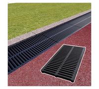 WQPMNYG Tapas de desagüe Exteriores recortables a Medida - Rejilla de plástico para Canales en Forma de U, canaletas y alcantarillas - Soluciones de Drenaje Desmontables para una gestión eficaz del