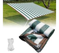 WQPMNYG Tela de Sombra Resistente con Ojales, protección UV del 80%, Malla Parasol Verde Oscuro y Blanca, toldo para Patio. Varios tamaños: 2x8m, 5x5m, 6x17m, 7x1m, 9x15m, 12x12m (8x15m).