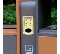 WQQYU6HKF Cubo de Basura para Exteriores Grande Contenedor de Basura Comercial de Acero Inoxidable for Exteriores, Doble Caja Clasificación Patio Papelera