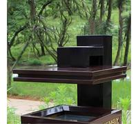 WQQYU6HKF Cubo de Basura para Exteriores Grande Cubo de Basura Antiguo de imitación China, de Metal, for Exteriores, con Vistas panorámicas. Clasificación Patio Papelera
