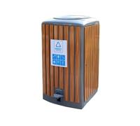 WQQYU6HKF Cubo de Basura para Exteriores Grande Cubo de Basura Comercial de Metal con Pedal de Gran Capacidad for Exteriores Creativity Clasificación Patio Papelera