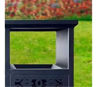 WQQYU6HKF Cubo de Basura para Exteriores Grande Papelera de Metal for Exteriores con diseño Calado y Doble Caja Clasificación Patio Papelera