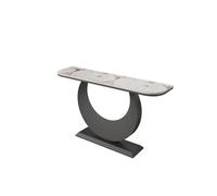 WQQYU6HKF Mesa de Entrada Black Stone Slab Table for Entryway Hallway Built Against The Wall in The Living Room Mobiliario(Pequeño)